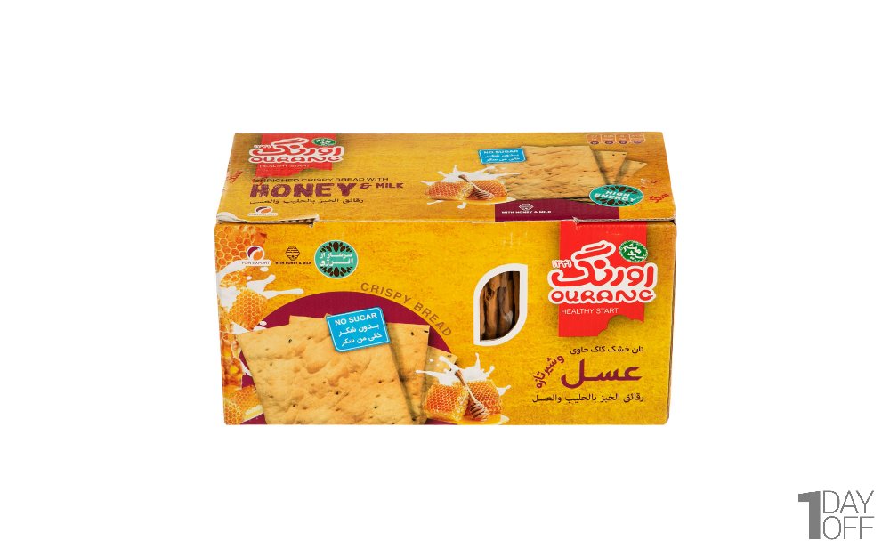 نان سنتی کاک حاوی شیر و عسل اورنگ مقدار 400 گرم