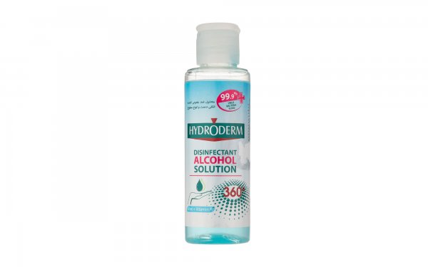 محلول ضدعفونی‌کننده الکلی 99.9% دست و سطوح هیدرودرم مقدار 120 میلی‌لیتر