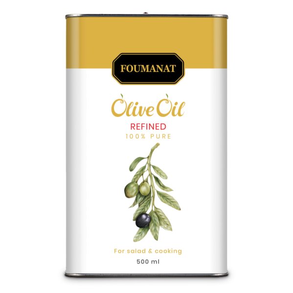 روغن زیتون خالص تصفیه شده فومنات مقدار 500 میلی لیتر