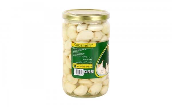 ترشی سیر مروارید سبزینه تک مقدار 670 گرم