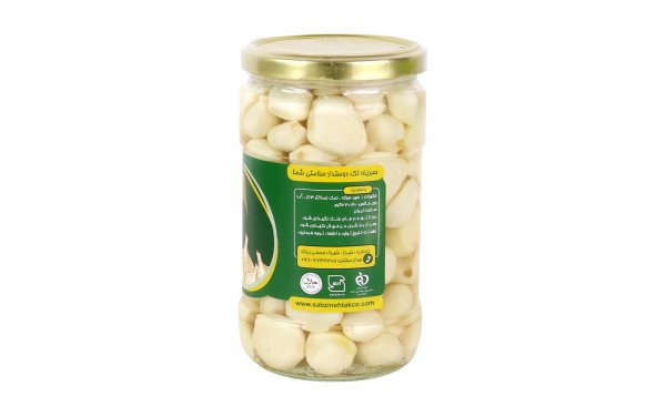 ترشی سیر مروارید سبزینه تک مقدار 670 گرم