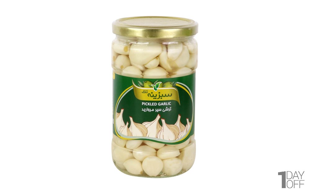 ترشی سیر مروارید سبزینه تک مقدار 670 گرم