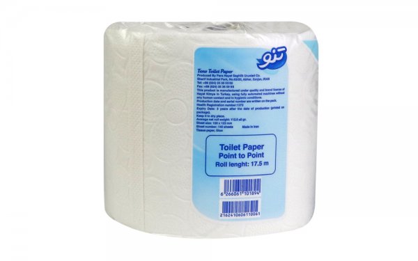 دستمال توالت سه‌لایه تنو بسته 2 رول