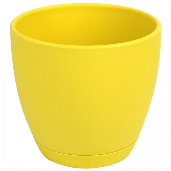 گلدان دایره‌ای زرد سایز 12.5 کد 101 مهرنی (Mehrni)