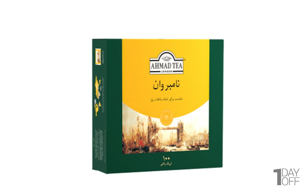 چای کیسه‌ای نامبروان احمد بسته 100 عددی