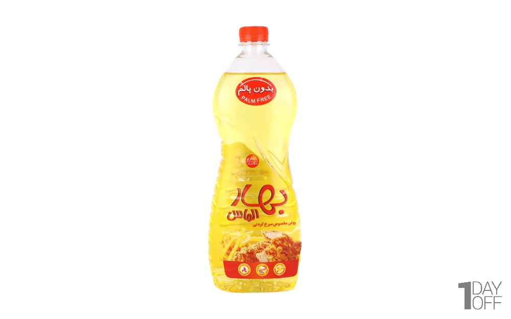 روغن مایع سرخ کردنی بدون پالم بهار الماس مقدار 900 میلی‌لیتر
