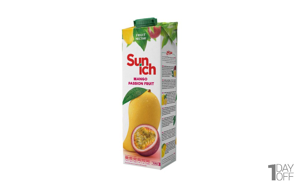 نکتار انبه و پشن فروت سن‌ایچ مقدار 1 لیتر
