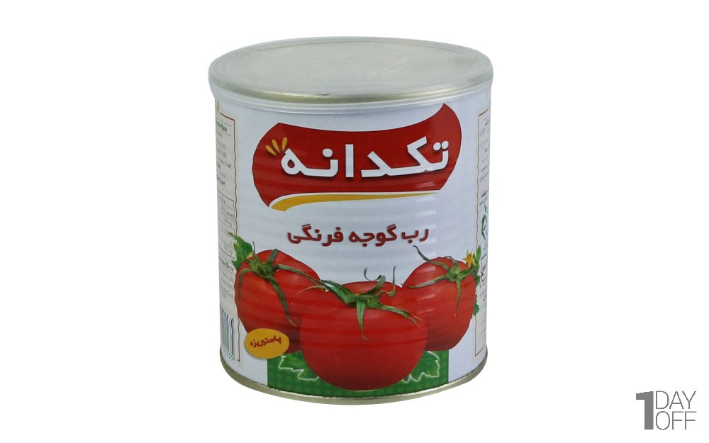 رب گوجه‌فرنگی پاستوریزه تکدانه مقدار 800 گرم