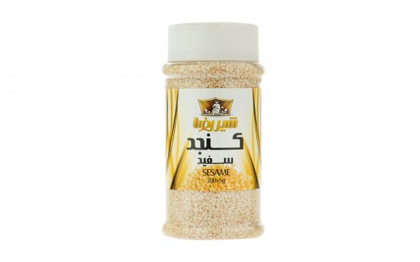 کنجد سفید ساده شیررضا مقدار 200 گرم 