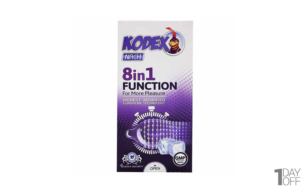 کاندوم خاردار ناچ کدکس مدل Function 8in1 بسته 10 عددی