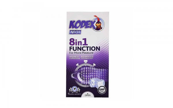 کاندوم خاردار ناچ کدکس مدل Function 8in1 بسته 10 عددی