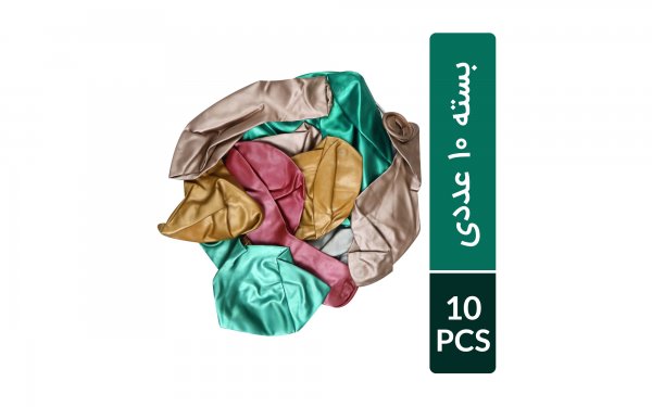 بادکنک رنگارنگ کروم بسته 10 عددی