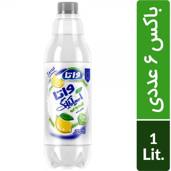 بسته 6 عددی آب گازدار (سودا) لیمویی واتا مقدار 1 لیتر