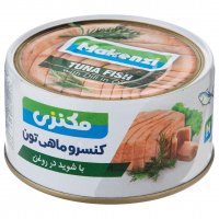 کنسرو ماهی تون در روغن با شوید مکنزی مقدار 180 گرم
