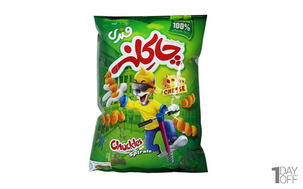اسنک پنیری فنری چاکلز مقدار 45 گرم