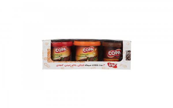 شکلات صبحانه فندقی و بادام‌زمینی و کنجدی کوپا بسته 3 عددی