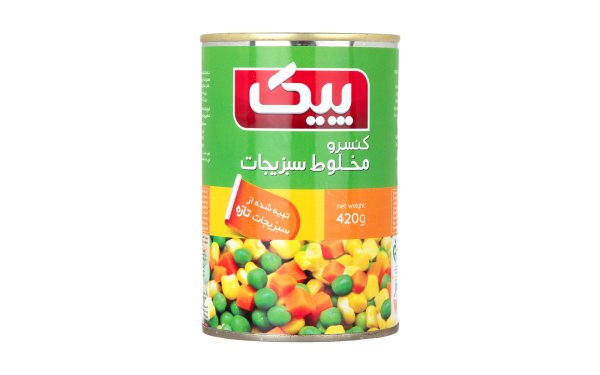کنسرو مخلوط سبزیجات پیک مقدار 420 گرم