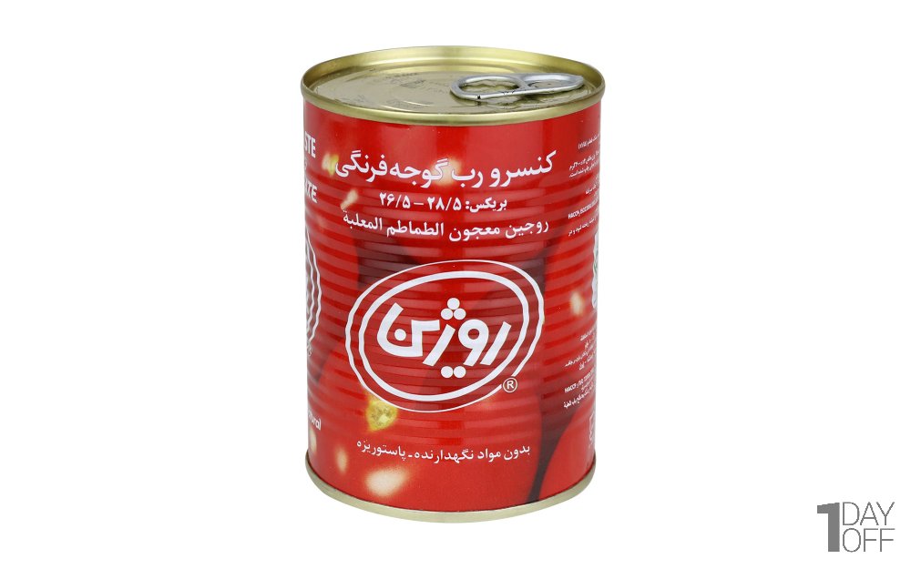 رب گوجه‌فرنگی روژین مقدار 400 گرم