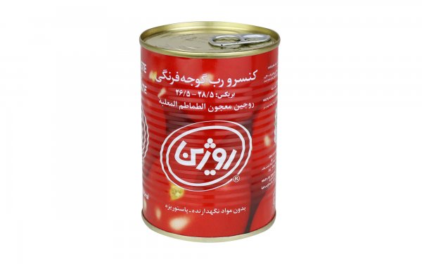 رب گوجه‌فرنگی روژین مقدار 400 گرم
