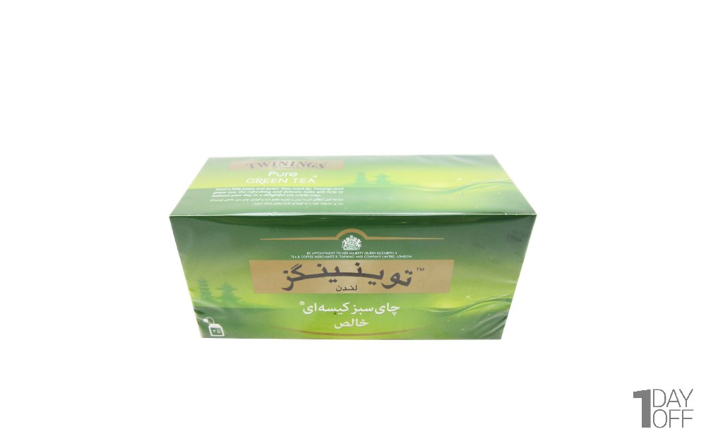 چای سبز کیسه‌ای توینینگز بسته 25 عددی