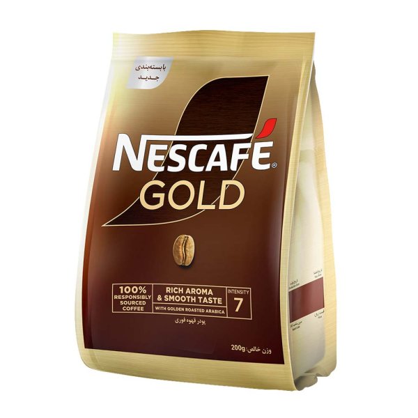 پودر قهوه فوری گلد نسکافه (NESCAFE) مقدار 200 گرم