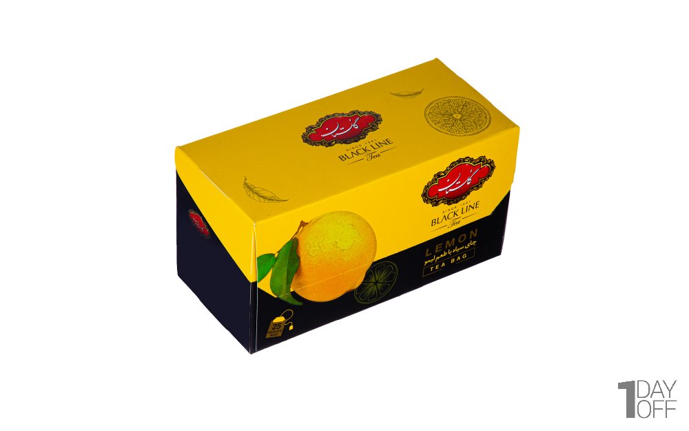 چای سیاه کیسه‌ای با طعم لیمو گلستان بسته 25 عددی