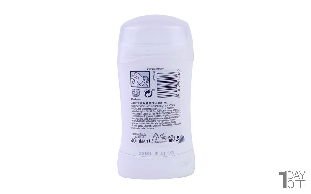 استیک ضدتعریق زنانه Biorythm رکسونا (Rexona) مقدار 40 میلی‌لیتر
