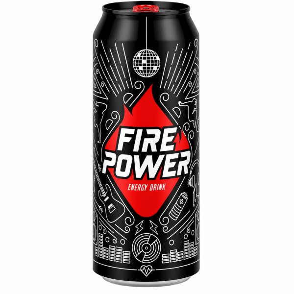 نوشابه انرژی‌زا فایرپاور دوبل (Fire Power) مقدار 500 میلی‌لیتر