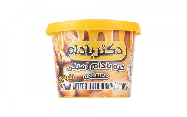 کره بادام‌زمینی عسلی کرانچی دکتر بادام مقدار 220 گرم