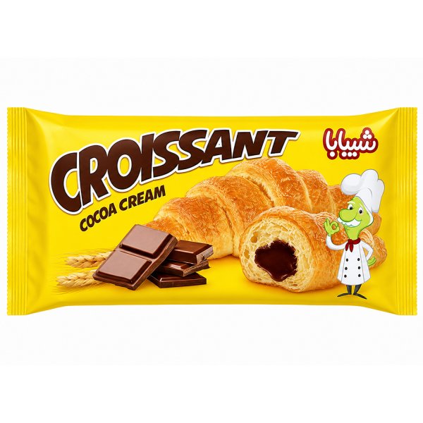 کروسان با مغزی کرم کاکائو شیبابا مقدار 50 گرم