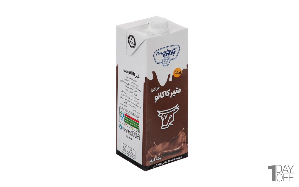 شیر کاکائو فرادما کم‌چرب پگاه مقدار 1 لیتر