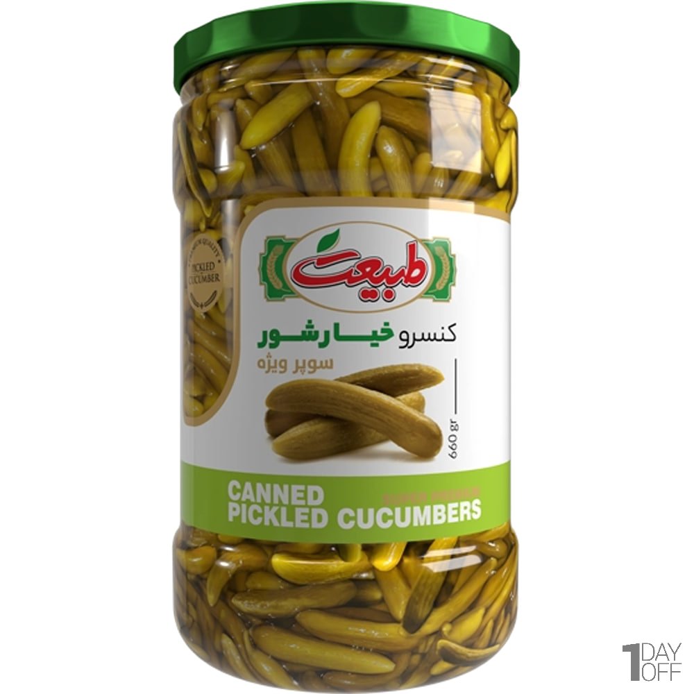 خیارشور سوپر ویژه طبیعت مقدار 660 گرم