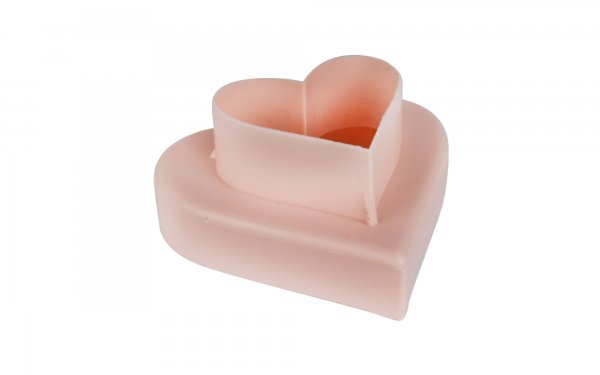 کاتر شیرینی‌پزی پلاستیکی مدل قلب بسته 3 عددی