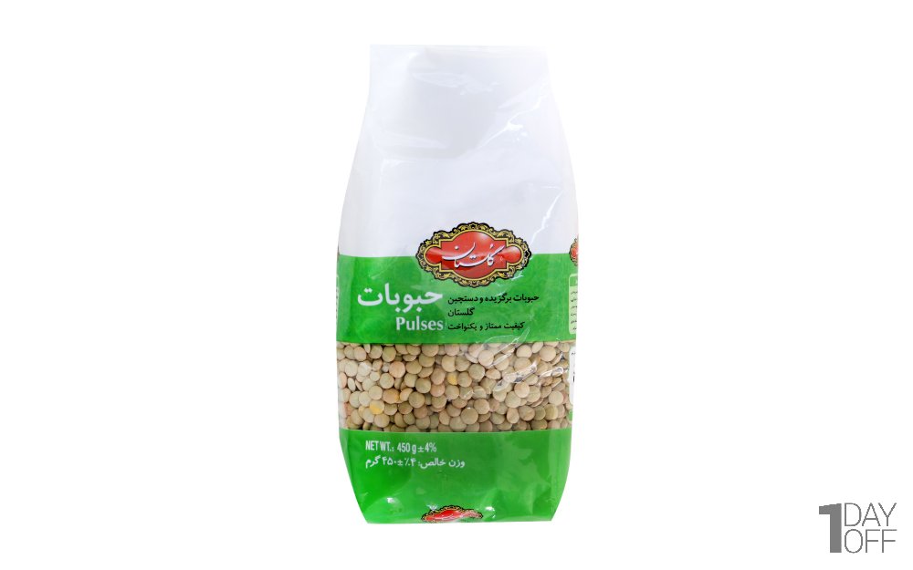 عدس گلستان مقدار 450 گرم
