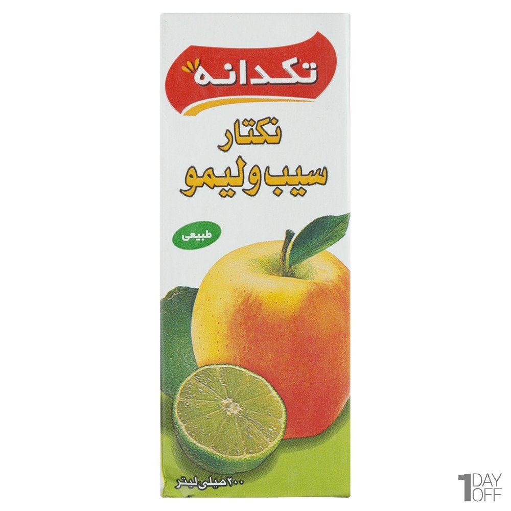نکتار سیب و لیمو تکدانه مقدار 200 میلی‌لیتر