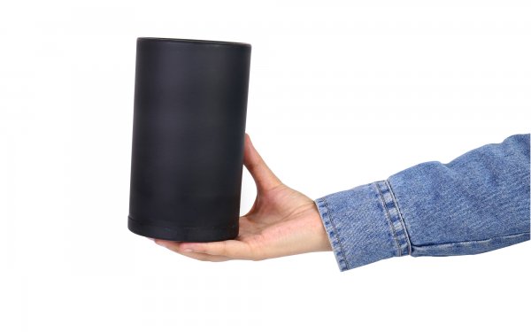 گلدان استوانه‌‎ای مشکی سایز 10 کد 123 مهرنی (Mehrni)