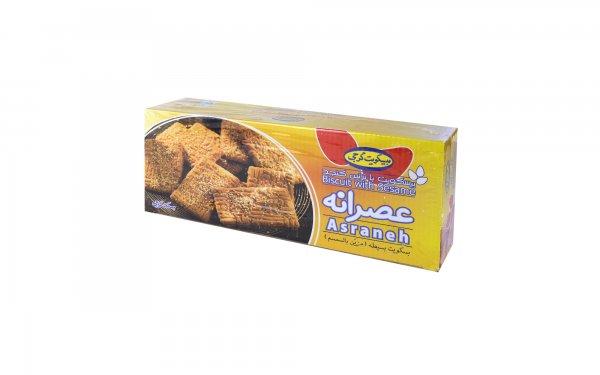 بیسکویت عصرانه با تزئین کنجد گرجی مقدار 720 گرم