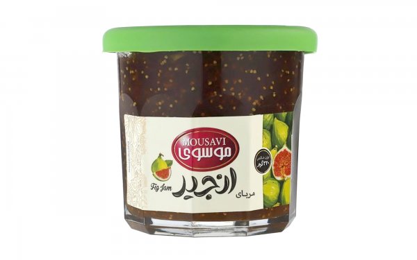 مربا انجیر موسوی شیشه‌ای مقدار 320 گرم