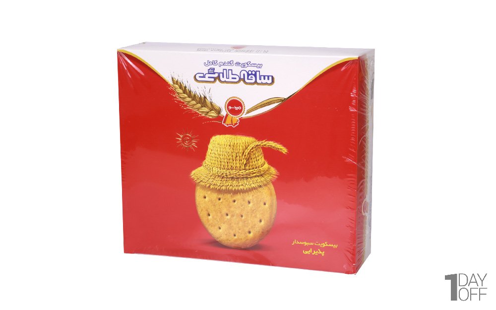 بیسکویت پذیرایی ساقه طلایی گندم کامل مینو مقدار 700 گرم