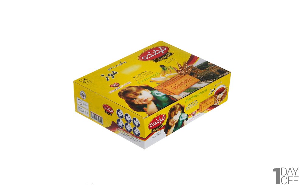 بیسکویت با طعم موز فرخنده مقدار 1140 گرم 