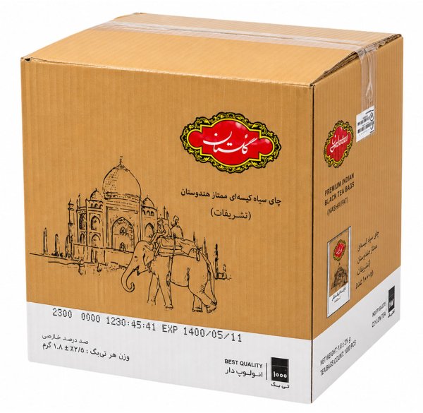 چای سیاه کیسه‌ای ممتاز خارجی تشریفات گلستان بسته 1000 عددی