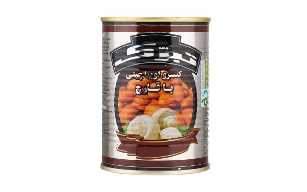 کنسرو لوبیا با قارچ تبرک مقدار 380 گرم