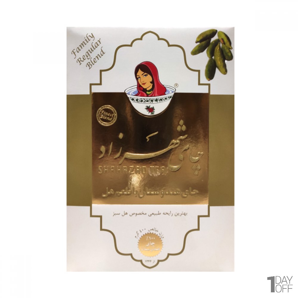 چای هندوستان با طعم هل شهرزاد مقدار 400 گرم