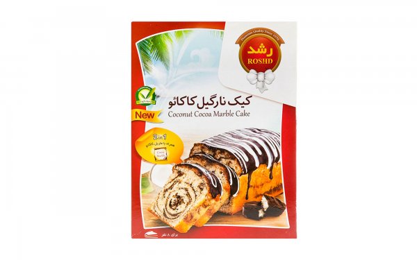 پودر کیک نارگیل کاکائو رشد مقدار 500 گرم