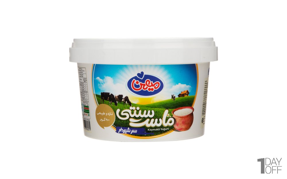 ماست سنتی سرشیردار پرچرب میهن مقدار 900 گرم