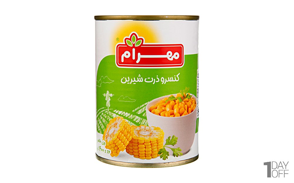 کنسرو ذرت شیرین مهرام مقدار 400 گرم