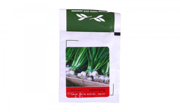 بذر پیازچه سفید (White Scallion) وانیا آذر سبزینه کد S26 مقدار 15 گرم
