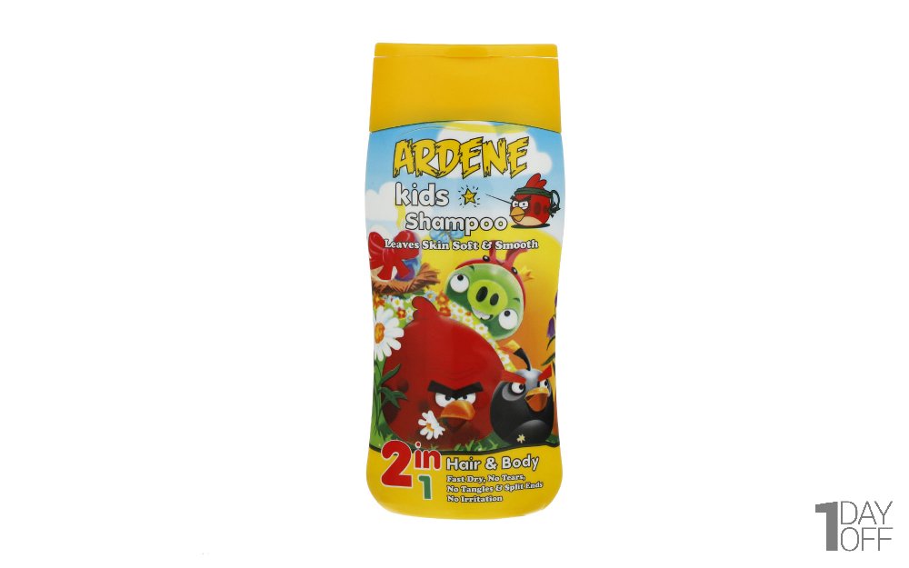 شامپو سر و بدن بچه آردن مدل ANGRY BRIDS مقدار 200 میلی‌لیتر 