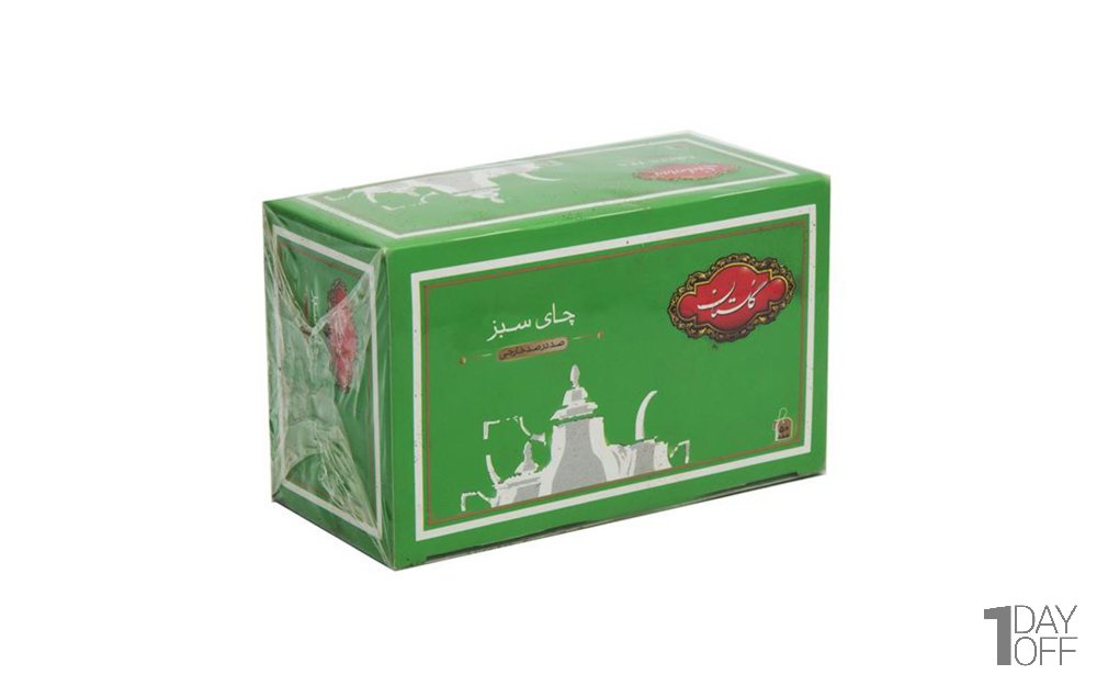 چای سبز کیسه‌ای گلستان بسته 50 عددی