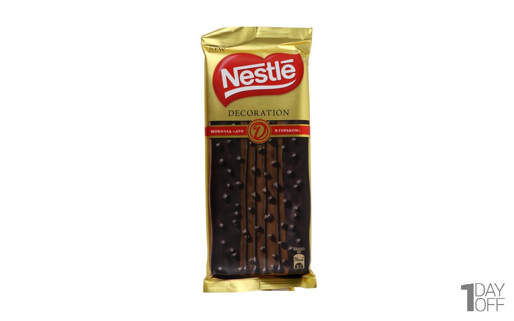 شکلات تلخ 70% دو رنگ نستله (Nestle) مدل DECORATION مقدار 85 گرم